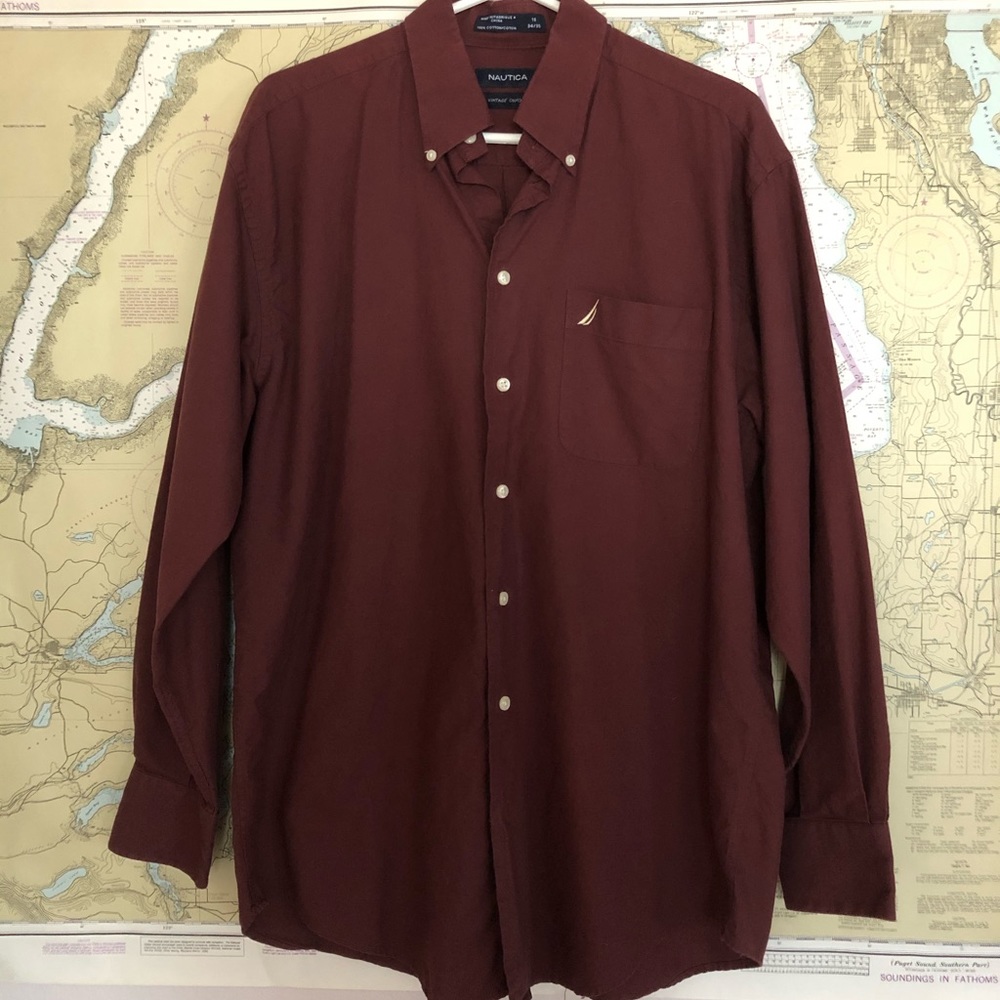 Nautical men’s oxford shirt.